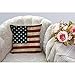 HGOD DESIGNS Vintage American Flag Pillow,USA Flag Throw Pillow Cotton Linen Square Cushion Cover Standard Pillowcase for Men Women Home Decorative Sofa Armchair Bedroom Livingroom 18X18 inch