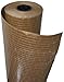 Plasticover - PCP360200 Reinforced Kraft Floor Protection Paper, Plastic Coated and Fiberglass Threading, Brown, 36