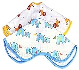 2 Triple Layers Super Soft Muslin Baby Burp Bibs For Burping. Baby Bibs And Burp Cloths For Boys & Girls.