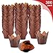 XP-ART 300PCS Tulip Cupcake Liners Medium Baking Cups Muffin Wrappers Perfect for Birthday Parties, Weddings, Baby Showers, Bakeries, Catering, Restaurants Standard Size (Brown)