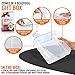 PalmTreeChef-Set of 4 Cereal & Dry Food Storage Container- 6 Measuring Cups Set -24 Free Chalkboard Labels & Pen -Great for Pasta, Rice, Sugar, Flour, Baking, Pet Food & More -4L