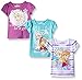 Disney Little Girls' 3 Pack Frozen T-Shirts, Purple, 5