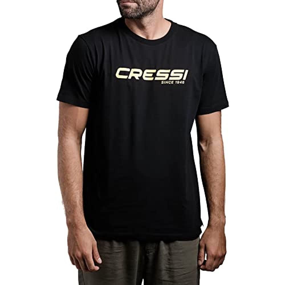 Cressi T-Shirt, Man, Black Yellow, L