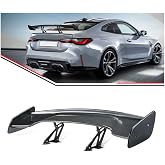 BINB ROAD 57" Car Rear GT Wing Spoiler, ABS &amp; Aluminum Alloy Universal Rear Spoiler with Adjustable Bracket, Carbon Fiber