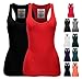 Zenana Women's Plain Solid Color Ribbed Racerback Tank Top Shirt Plus Sizes
