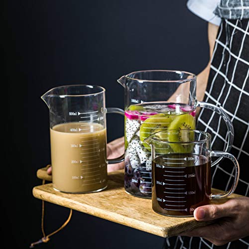 Measuring Glass Beaker with Handle ,1000ML/33oz Graduated Beaker Glass