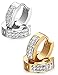 KARAY Stainless Steel Womens Mens Hoop Earrings Earrings CZ Piercings Hypoallergenic 18G (Gold)