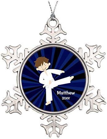 karate christmas ornament boy