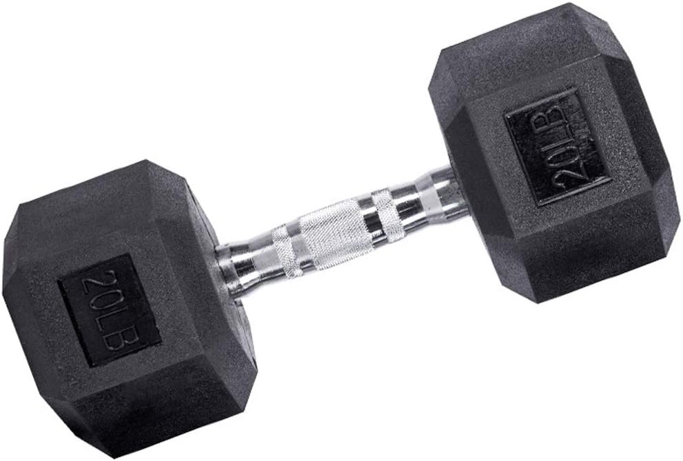 RJJBYY Hex Dumbbell 2.5-20 Kg, Dumbell Hexagonal Weights Non-Slip, Ergonomic Grip, Cross Training And Functional Training, Black