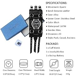 JewelryWe Mens Wrist Watch Hip-hop Gothic Punk 3