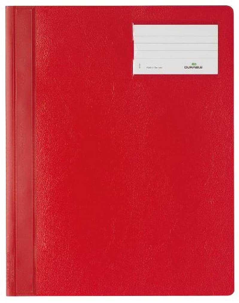 Durable 250007 Slip Folder, A4 Extra Wide (Pack of 25) - Red