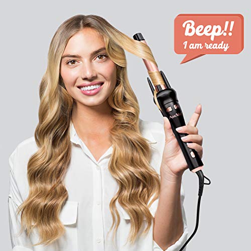 AmoVee Automatic Curling Iron Curling Wand Innovative 1" Rotating Curler with Ceramic Tourmaline Barrel, Dual Voltage, Carry Pouch Included - Thumbnail 5