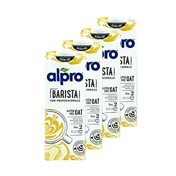 Alpro - 4er Pack Haferdrink Barista for Professionals 1 Liter - Oat Hafer Drink 100 % pflanzlich zum AufschÃ¤umen fÃ¼r Kaffee, Shakes und Smoothies