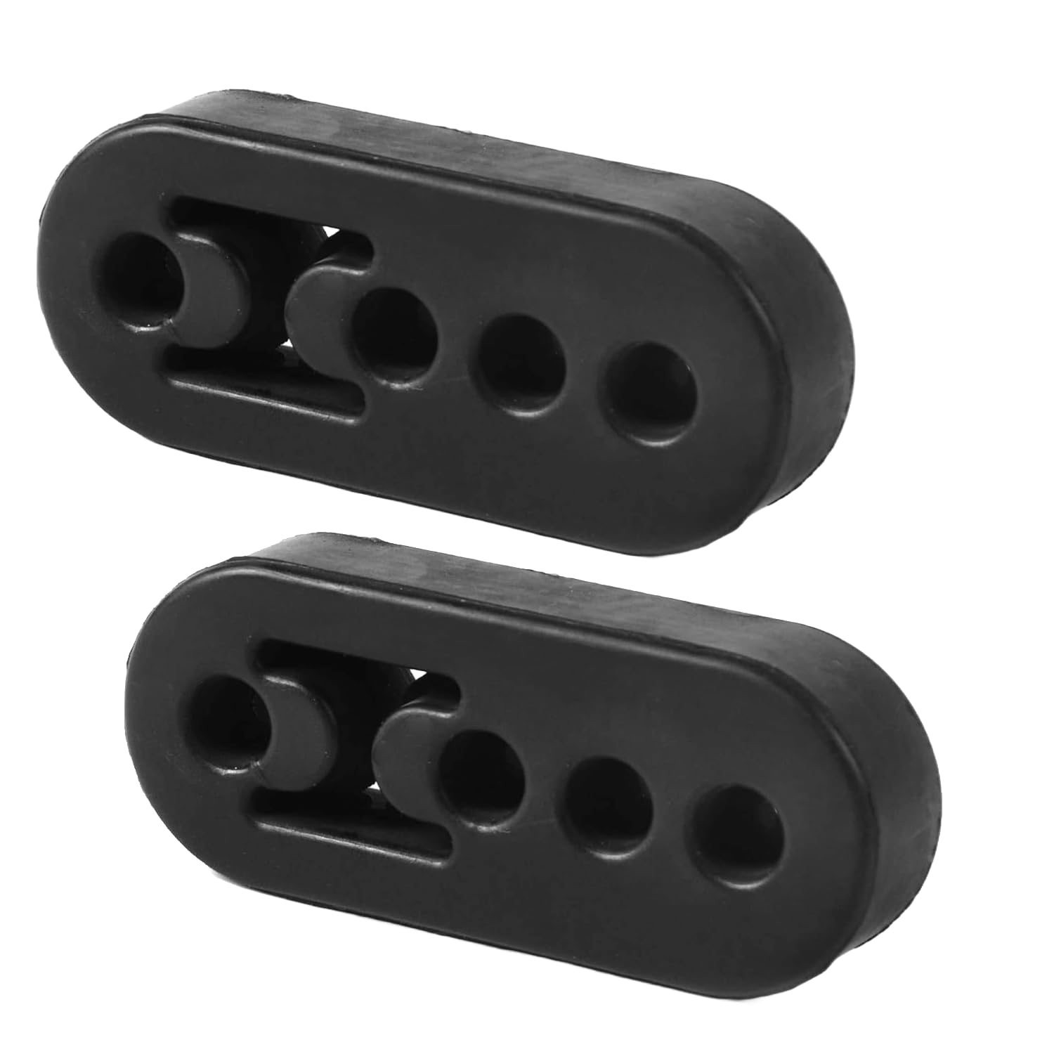 2 x Universal Heavy-Duty Rubber Exhaust Hanger Mount – 4-Hole, Shock-Absorbing, Heat-Resistant – Ideal for Reducing Vibration & Noise – Durable Replacement for Car, Truck & Motorcycle Exhaust Systems