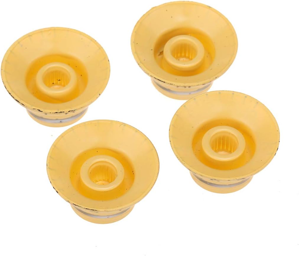 Musiclily Pro Metric Size 18 Splines Guitar Bell Top Hat Knobs for Epiphone Les Paul SG Style Cream (Set of 4) - Image 5