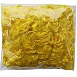 Real Mohair Wool Locks, Organic Hand Dyed Fiber for Felting, Blending, Spinning, Knitting, Doll Hair and Embellishments. 1 Ounce Yellow