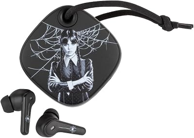 Miércoles Auriculares inalámbricos para Smartphones y Tablets - Autonomía de 6 h + 22 h con Estuche - Resistencia Agua IPX4 - Bluetooth - Negro