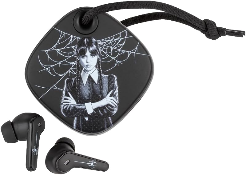 Miércoles Auriculares inalámbricos para Smartphones y Tablets - Autonomía de 6 h + 22 h con Estuche - Resistencia Agua IPX4 - Bluetooth - Negro