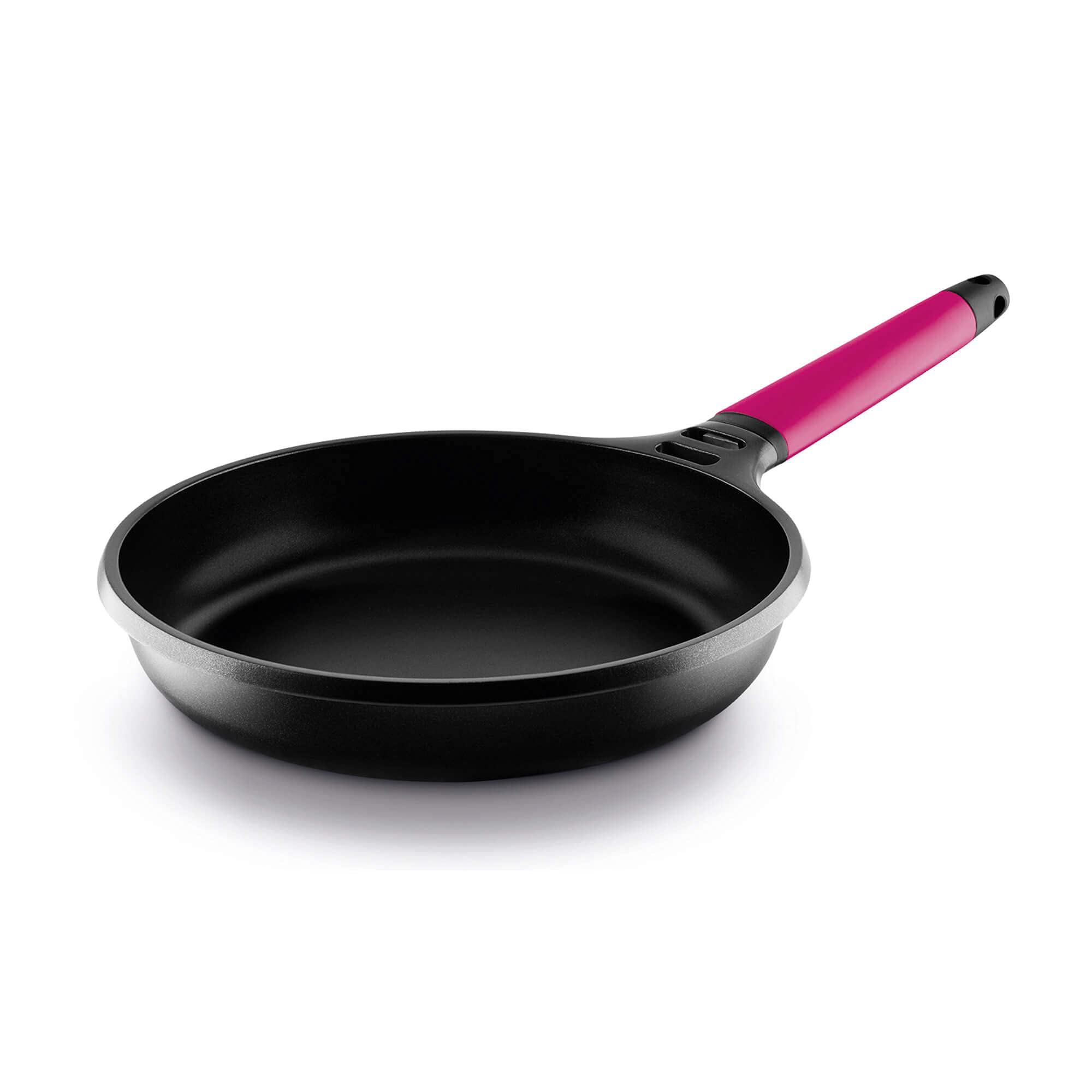 Fundix 28 cm Nonstick Cast Aluminium Induction Fry Pan with Removable Handle, Magenta