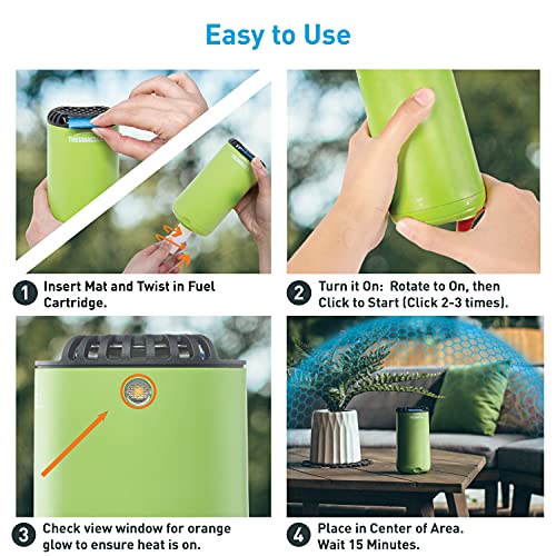 Thermacell Patio Shield Mosquito Repeller, Green; Highly Effective