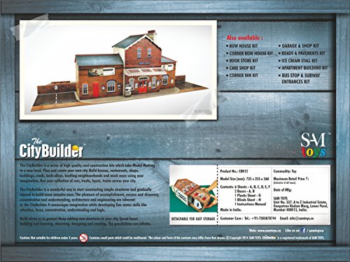The CityBuilder Railroad Station Cardboard Model Making Kit - O Scale Model Railroad Building