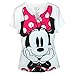 Disney Womens Minnie Mouse Tee Shirt Top, Medium, White
