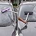 Anoda Rubber Broom Pet Hair Carpet Rake & 59 inch Telescoping Handle- Floor Squeegee Push Broom and Dustpan Set for Dog Hair Clean up. The Microfiber Cleaning Cloth attaches to The Kitchen Broom.