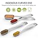 1Easylife 18/8 Stainless Steel Metal Measuring Spoons, Ergonomic Set of 6 for Dry and Liquid Ingredients, Narrow Shape Easily Fits in Spice Jars