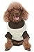 BINGPET Turtle Neck Dog Sweater - Brown Bone Pattern - Puppy Winter Warm Cloth for Small Medium Large Dogs