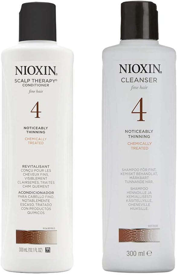 Nioxin Cleanser Shampoo & Scalp Therapy System For Colored Hair Progressed Thinning - Twin Pack 300ml/ 10.1 Oz
