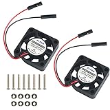 MakerFocus 2pcs Raspberry Pi DC Brushless Cooling Fan Heatsink Cooler Radiator Connector Separating One-to-Two Interface 3.3V 5V for Raspberry Pi 2/ Pi 3/3B+ and Pi Zero/Zero W or Other Robot Project