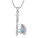 MONGAS Viking Axe Necklace for Men Sterling Silver Axe Pendant Rune Necklace Viking Jewelry Nordic Mythology Gifts for Men