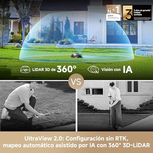 Cortador de relva robótico LiDAX Ultra 1200, sem RTK