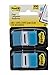 Post-it Flags, 50/Dispenser, 2 Dispensers/Pack, 1 in Wide, Bright Blue (680-BB2)