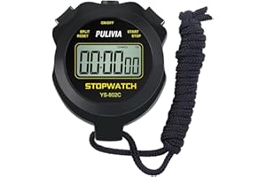 PULIVIA Stopwatch Timer Only Stopwatch with ON/Off, No Clock No Calendar Silent Simple Operation Large Display, Digital Stopw