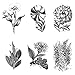 Tattify Temporary Tattoo, Garden Party Assorted Flower (Set of 12)