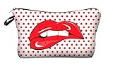 StylesILove Cute Graphic Pouch Travel Case Cosmetic Makeup Bag (Red Lips)