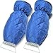 TAKAVU Ice Scraper Mitt for Car Windshield 2 Pack, Waterproof Snow Ice Scraper Gloves with Thick Fleece Lining and Durable Handle for Extra Warmth and Protection
