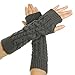 GUAngqi Women's Crochet Long Fingerless Gloves with Thumb Hole