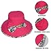 Women Wide Brim Sun Hat Summer Outdoor Foldable Beach Cap Rose Red