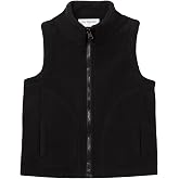 Mud Kingdom Boys Girls Polar Fleece Vest Jacket Ligntweight Plain Vest Full Zipper Sleeveless