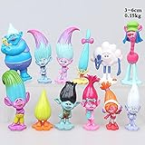 Set of 12pcs DreamWorks Trolls Poppy Doll Mini Figures Collectable Doll Choose Character Cake toppers