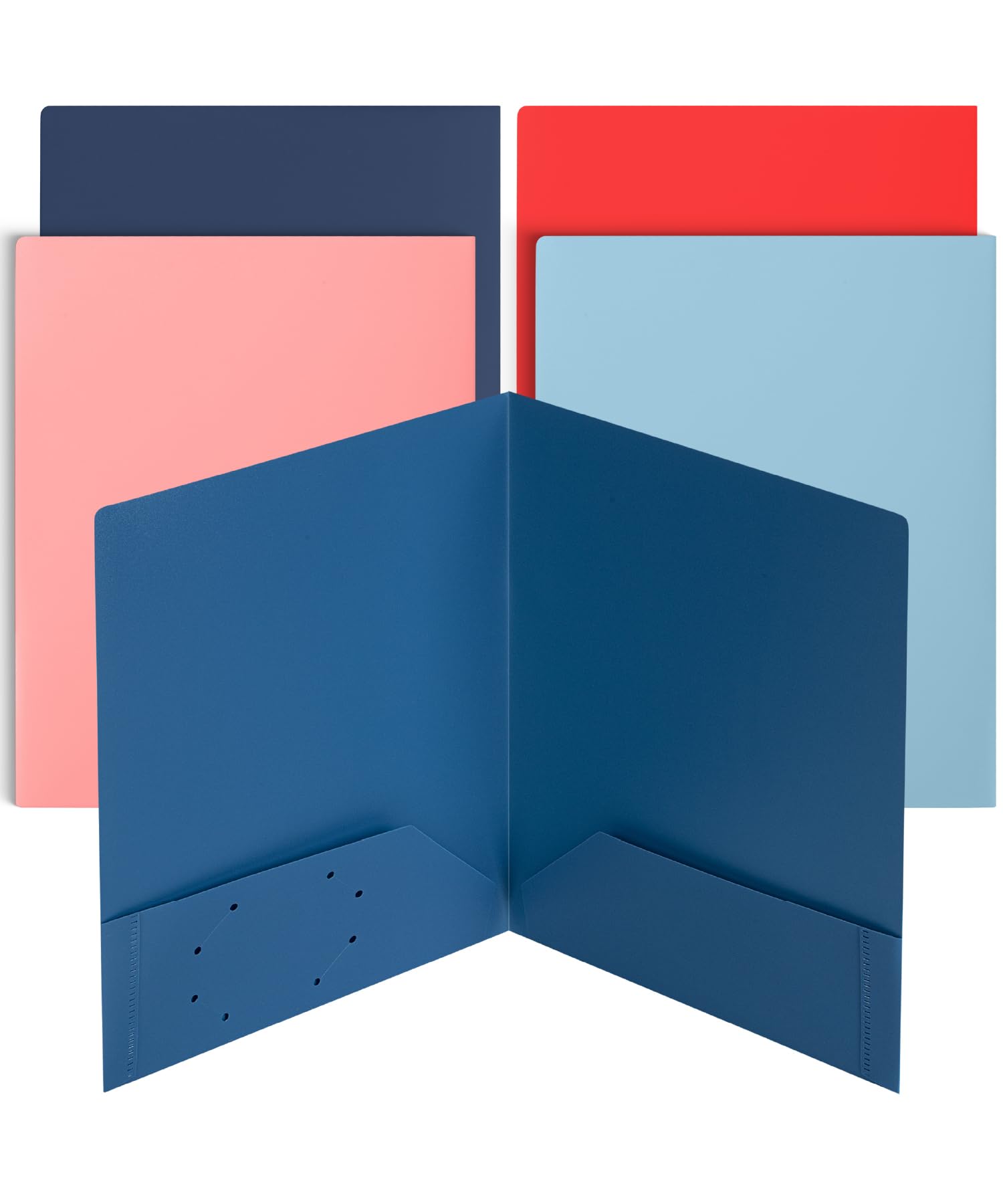 Photo 1 of Mr. Pen- Plastic Folders with Pockets, 5 pcs, Coral Waves, 2 Pocket Folders Plastic