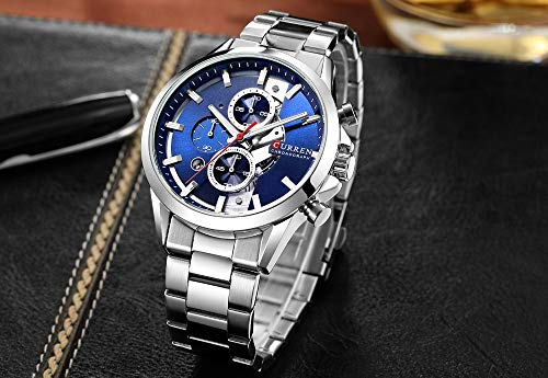 Curren 8325 - Reloj de pulsera para hombre, diseño de zona horaria múltiple - Imagen 5
