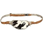 Myra Bag Impression Upcycled Canvas & Cowhide Fanny Pack S-1393