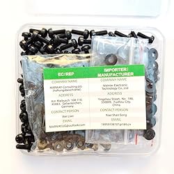 Pzsmocn 300 Pieces/100 Sets M3*8 mm Plastic Black