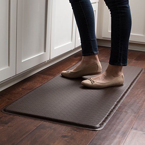 GelPro Classic Anti-Fatigue Kitchen Comfort Chef Floor Mat, 20x48”, Linen Granite Gray Stain Resistant Surface with 1/2” Gel Core for Health and Wellness