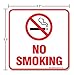 (Pack of 4) No Smoking Sign Stickers, 5.5 x 5.5 Inches, 4 Mil Vinyl Self Adhesive Decal Stickers, Long Lasting, Weatherproof and UV Protected, Made in USA