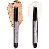 Julep Eyeshadow 101 Crème-to-Powder Eyeshadow Stick Duo, Champagne Shimmer & Snowfall Matte