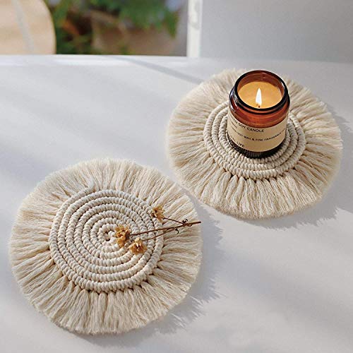 Posavasos De Algodón Súper Absorbente - Juego De 8 Con Soporte Metálico - 4 Colores - Ideal Para Proteger Mesas Y Regalar